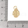 Brass Micro Pave Clear Cubic Zirconia Pendants KK-E111-31J-G-3