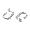 Non-Tarnish 304 Stainless Steel Bamboo Stick Stud Earrings EJEW-Z022-17P-2
