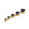 Rack Plating Brass Pave Cubic Zirconia Connector Charms KK-G458-02G-04-3