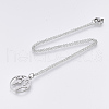 Non-Tarnish 201 Stainless Steel Pendant Necklaces NJEW-T009-JN136-40-1-2