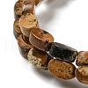 Natural Picture Jasper Beads Strands G-M420-H10-03-4