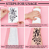 CRASPIRE 20 Sheets 20 Styles Water Proof Body Art Tattoos Stickers AJEW-CP0008-24B-6