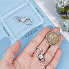 Beebeecraft 2Pcs Polished 316 Surgical Stainless Steel Large Lobster Claw Swivel Clasps STAS-BBC0005-91-3