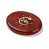 24H Carved Natural Carnelian Flat Oval Pocket Palm Stones DIY-XCP0003-62-4