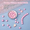 100Pcs Silicone Beads Round Rubber Bead 15MM Loose Spacer Beads for DIY Supplies Jewelry Keychain Making JX461A-3