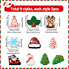 SUNNYCLUE 18Pcs 9 Styles Christmas Theme Silicone Focal Beads SIL-SC0002-28-2