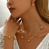 Vintage Brass Hollow Round Bracelets & Earrings & Necklaces Sets HI0719-4
