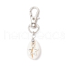 Natural Cowrie Shell Pendant Decorations HJEW-JM03318-4