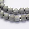 Electroplate Natural Druzy Agate Beads Strands G-G708-6mm-04-3