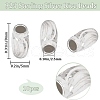 Beebeecraft 10Pcs Fancy Cut 925 Sterling Silver Rice Beads STER-BBC0001-98-2