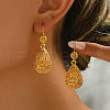 Alloy Hollow Teardrop Hoop Earrings MQ9359-3