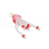 Glass Seed Beaded Jellyfish Pendants PALLOY-MZ00707-02-3
