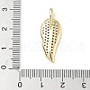 Brass Micro Pave Cubic Zirconia Pendants ZIRC-I356-21G-3