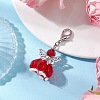 Angel Glass Beaded & Alloy Pendant Decorations HJEW-MZ00189-05-2