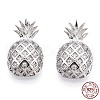 Rhodium Plated 925 Sterling Silver Micro Pave Cubic Zirconia Pendants STER-T004-59P-3