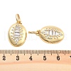 Brass Pave Clear Cubic Zirconia Pendants KK-U009-01B-G-3