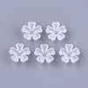 5-Petal Transparent Acrylic Bead Caps FACR-T001-05-1