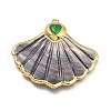 Natural Black Lip Shell Big Pendants SSHEL-L017-04G-2