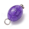 Crackle Opaque Acrylic Pendants PALLOY-JF03931-6