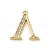 Rack Plating Brass Micro Pave Cubic Zirconia Pendant KK-H449-76G-24-1