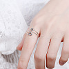 Pin Shaped 925 Sterling Silver Adjustable Cuff Rings for Women FS-WG4AD82-01-3
