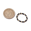 Natural Black Spinel Beaded Stretch Rings for Women RJEW-JR00868-13-3