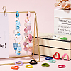 SOFPLATE 28Pcs 14 Colors Zinc Alloy Spring Gate Rings FIND-SP0002-61-4