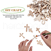 50Pcs Wood Pendants WOOD-CJ0001-36-6