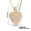 Elegant Brass Micro Pave Clear Cubic Zirconia 3D Initial Necklaces DV4415-19-1