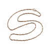 3MM 304 Stainless Steel Rope Chain Necklaces for Women NJEW-B131-07RG-4