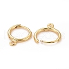Rack Plating Eco-friendly Brass Hoop Earring Findings KK-D075-07G-RS-2