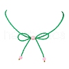 Glass Seed Pendants Necklaces for Women NJEW-MZ00031-04-1