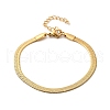 304 Stainless Steel Herringbone Chains Bracelet for Men Women BJEW-D450-01G-02-3