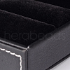 Rectangle Imitation Leather Ring Boxes LBOX-F001-04-4