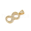 Brass Micro Pave Cubic Zirconia Pendants KK-S528-06G-2