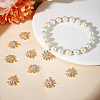 Beebeecraft 10Pcs Brass Micro Pave Clear Cubic Zirconia Pendants KK-BBC0005-87-4
