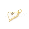 Brass Micro Pave Cubic Zirconia Pendants KK-D325-35G-2