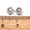 Tibetan Style Alloy Flower Beads TIBEB-M020-09AS-LF-1-3