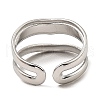 Non-Tarnish 304 Stainless Steel Open Cuff Rings RJEW-Z018-13P-3