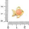 304 Stainless Steel Enamel Pendants STAS-B085-38G-02-3