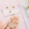 Beebeecraft 6Pcs 304 Stainless Steel Ear Nuts STAS-BBC0005-38G-3