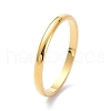 2mm Polished Plain Dome Finger Ring for Girl Women RJEW-C012-05F-G-3