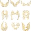 Olycraft 9Pcs 9 Styles Nickel Self-adhesive Picture Stickers DIY-OC0004-31-1