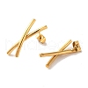 PVD Vacuum Plating 304 Stainless Steel Stud Earrings EJEW-C085-10G-2