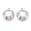304 Stainless Steel Pendant Cabochon Settings STAS-T065-84P-1