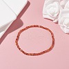 3mm Natural Garnet Beads Stretch Bracelet for Girl Women BJEW-JB07284-01-2
