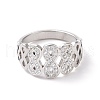 Crystal Rhinestone Infinity Finger Ring RJEW-D120-10P-2