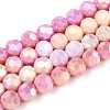 Electroplate Glass Beads Strands EGLA-T021-8mm-15-04-1