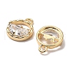 Brass Micro Pave Cubic Zirconia Charms KK-A259-27G-01-2
