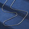Brass Cable Chain Necklaces NJEW-D302-82P-2
